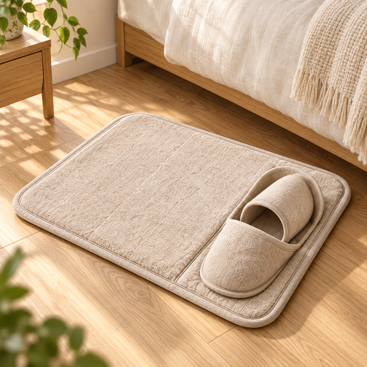 buodttda® SOFTSTEP Bedside Slipper Pocket Mat